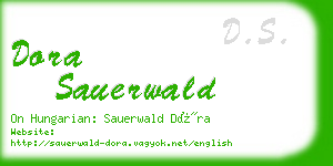 dora sauerwald business card